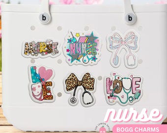 Nurse Bogg Bag Charms – Medical Theme Bogg Bits – Cute Nurse Bag Tag – Summer Pool Accessories – Hospital Hero Charm – RN Gift Idea