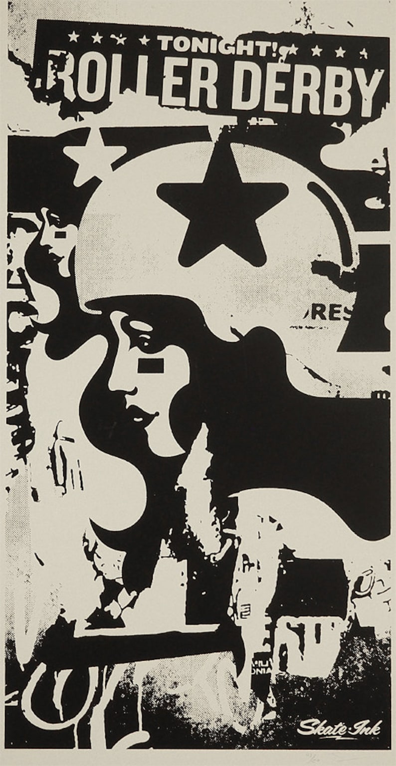 Skate Ink Graffiti Silk Screen Print Etsy