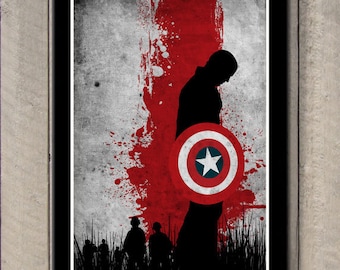 Vintage Avengers Movie Poster Set - Captain America