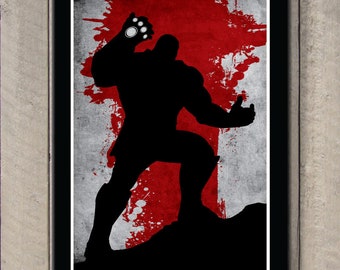 Vintage Avengers Movie Poster - Thanos