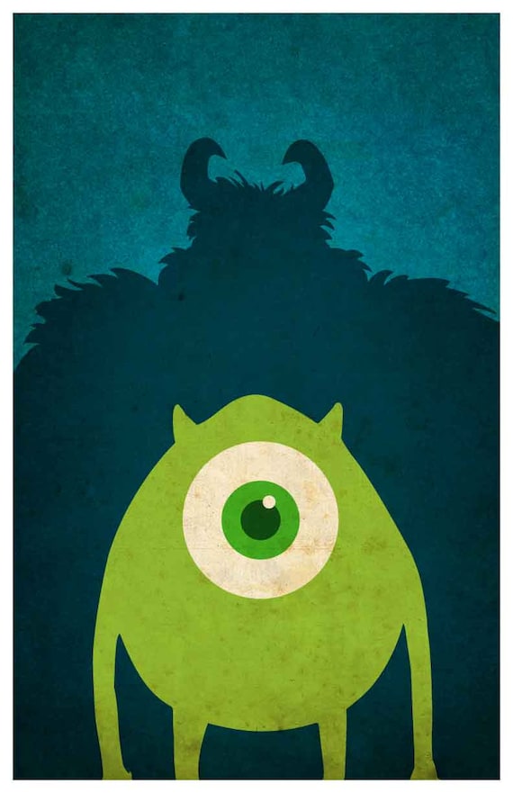 Disney Pixar Movie Poster - Monsters Inc - Etsy