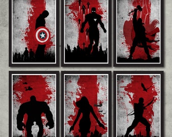 Vintage Avengers Movie Poster Set