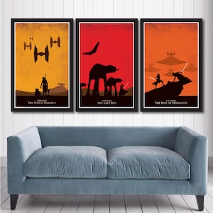 Star Wars sequel trilogy Poster - The Force Awakens, The Last Jedi, The Rise of Skywalker