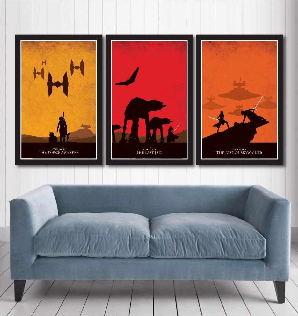 スターウォーズ続編三部作ポスター - フォースの覚醒、最後のジェダイ