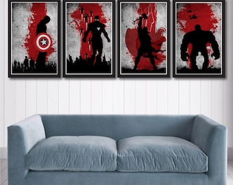 Vintage Avengers Movie Poster Set