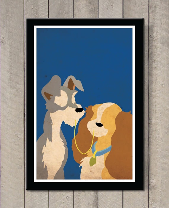 Vintage Disney Movie Poster -lady & the Tramp - Etsy
