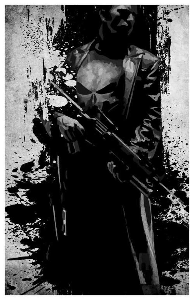 Minimalist Punisher Poster | Etsy