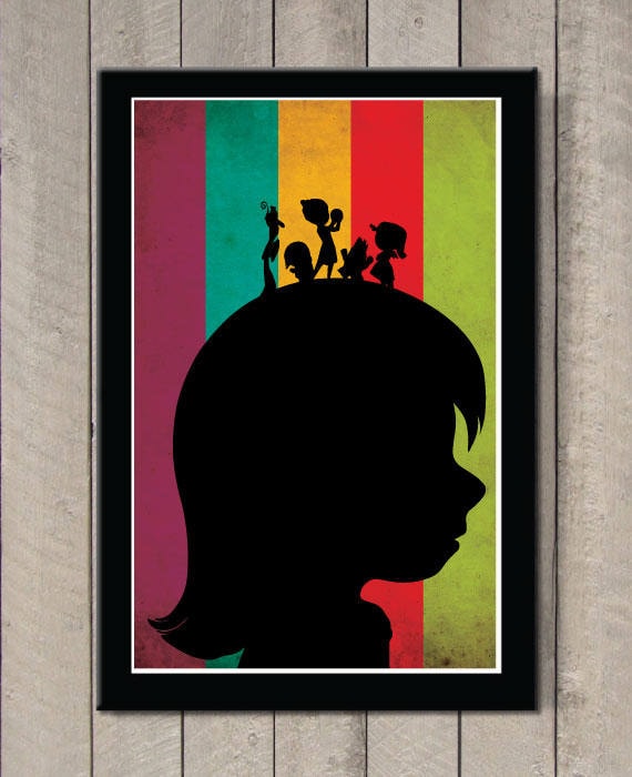 Disney Pixar Movie Poster Inside Out - Etsy