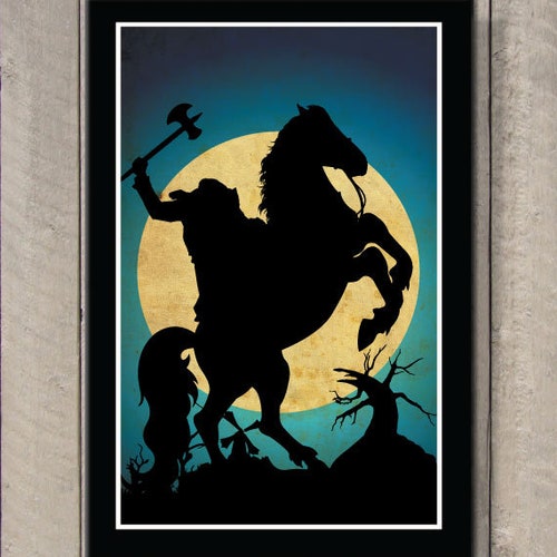 Sleepy Hollow Art Film Poster Tim Burton Classic Movie Poster Etsy