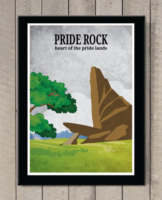 Lion King Pride Rock Poster Etsy