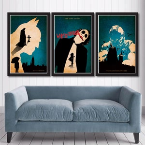 Vintage Batman Trilogy Poster Set A