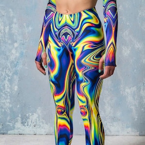 Abbigliamento psichedelico, leggings psichedelici, leggings psichedelici, abbigliamento psichedelico, psy trance goa, abbigliamento futuristico, abbigliamento da festival