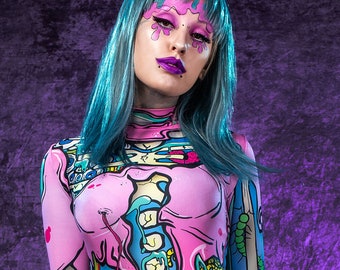 kawaii skeleton costume pastel goth halloween costume kawaii skeleton bodysuit creepy cute halloween costume funny skeleton catsuit
