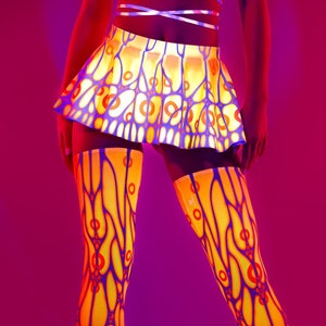 UV Reflective Skirt Party Skort Woman Rave Outfit Rave Skirt Festival Clothing Woman Rave Outfit Woman Rave Skirt Woman Neon Skirt Etsy New Zealand