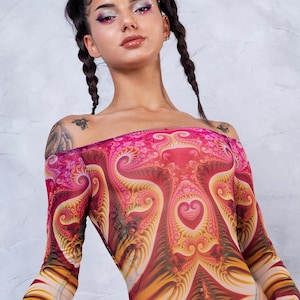 Festival Outfit Women, Sexy Bodysuit, Women&#39;s Rave Clothing, Mesh Festival Outfit, Futuristic Clothing, Rave Wear, Festival Bodysuit
