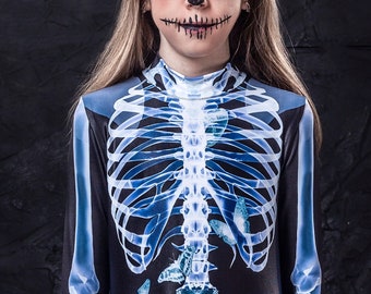Skeleton Costume Kids, Kids Skeleton Costume, Girls Skeleton Costume, Toddler Skeleton Costume, Girls Halloween Costume, Family Costumes
