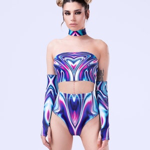 Festival Clothing Woman Two Piece, Rave Woman Set, Rave Outfit