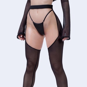Rave Pants, Rave Sexy Chaps, Black Pants Woman, Mesh Festival Chaps Women, Techno Chaps, Techno Clothing, Festival Clothing, Rave Outfit