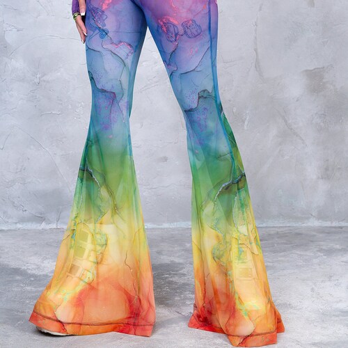 Rave Outfit Festival Set Pride Pants Rave Clothing Mesh Etsy