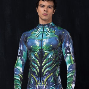 Cyborg Costume Men, Alien Costume For Men, Male Halloween Costumes , Halloween Adult Costume, Halloween Costume, Mens Halloween Costumes