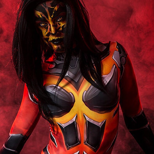 Sexy Devil Costume Women, Demon Costume, Halloween Devil Costume Adult, Red Devil Bodysuit, Superhero Costume, Cyberpunk Costume for Women