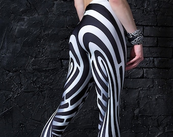 girl leggings Quick-drying Cartoon Geometric Printed Women Legging pant C1021