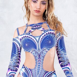 Women's Rave Clothing, Sexy Festival Outfit, Psychedelic Clothing, Psychedelic Bodysuit, Rave Wear, Festival Outfit, Festival Bodysuit