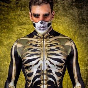 Skeleton Costume, Skeleton Costume Men, Halloween Costume Men, Mens Halloween Costume, Skeleton Bodysuit Men, Halloween Adult Costume Men