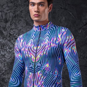 Rave Bodysuit Man, Male Bodysuit, Bodysuit Costume, Rave Clothing Men, Rave Outfit, Burning Man Costume, Aesthetic Clothing, Men&#39;s Fashion