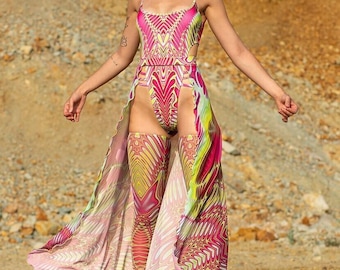 Festival Outfit Set Woman, Trippy Outfit Woman, Rave Set Women, Burning Man Outfit, Festival Disco Clothing Women, Rave Outfit Set Woman