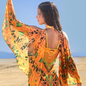 Psychedelic Sleeved Butterfly Wings, Festival Butterfly Wings, Rave Accessories, Festival Wear, Rave Accessories, Sexy Fairy Set for Woman
