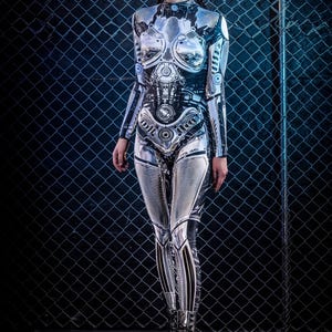 Cyborg Costume, Halloween Costume Women, Robot Costume Women, Womens Halloween Costume, Costumes for Women, Couple Costumes, Robot Costume image 2