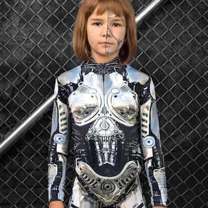 Disfraz de robot para Halloween, disfraz de Halloween para niñas, disfraces de Halloween para niños, disfraz de Halloween para niñas pequeñas, disfraces para niños, disfraces familiares