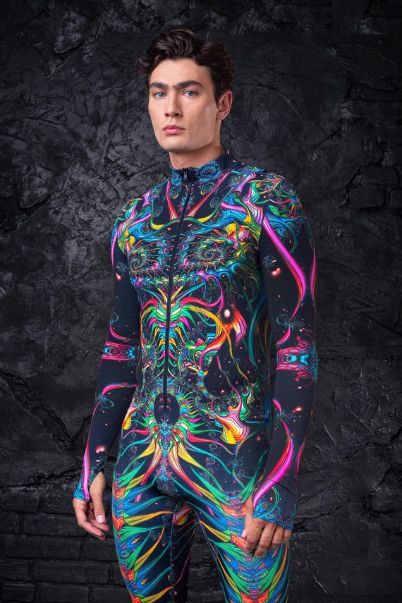 sexy kleidung mann Männer Sexy Kostüm Schwarz 5-teilig Set Top Jumpsuit Hose Maske Krawatte  Polyester Sexy Night Club Wear main image 0