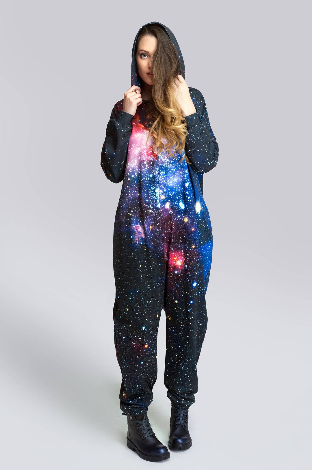 Galaxy Adult Onesie Galaxy Onesie Galaxy Jumpsuit Womens Etsy