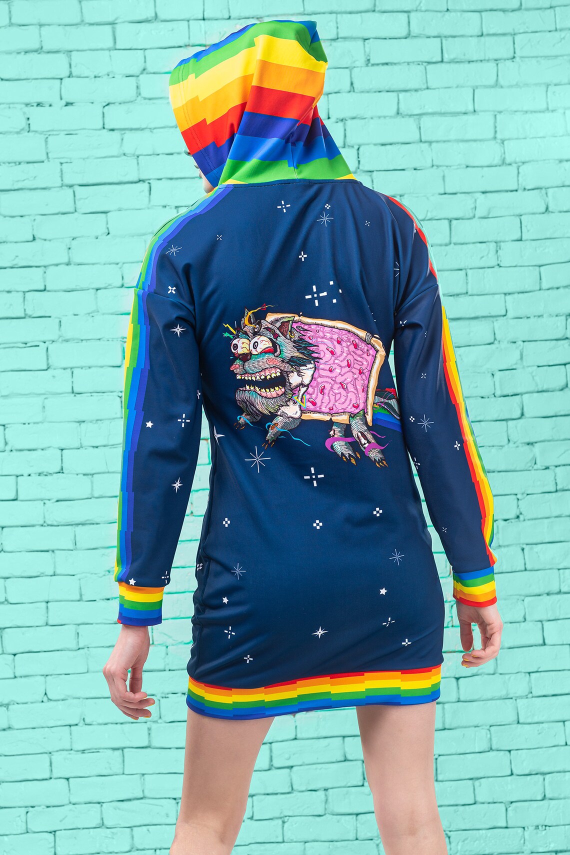 Kawaii Sweatshirt Manga Clothing Blue Hoodie Schyzo Cat Etsy