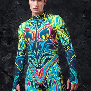 Bodysuit Man, Male Bodysuit, Bodysuit Costume Man, Rave Clothing, Rave Outfit Men, Burning Man Outfit Men, Aesthetic Clothing, Men&#39;s Fashion