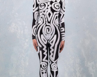Rave Bodysuit, Festival Bodysuit, Rave Outfit, Rave Kleidung, Burning Man Kleidung, Damen Bodysuit, Tribal Bodysuit, Rave Kostüm Damen