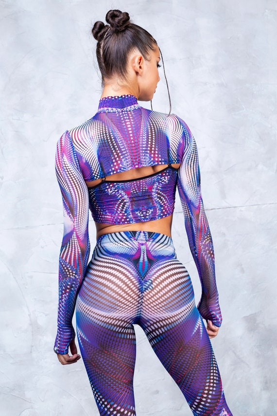 Tribal Mesh Leggings, Transparent Leggings, Fishnet Leggings, Mesh