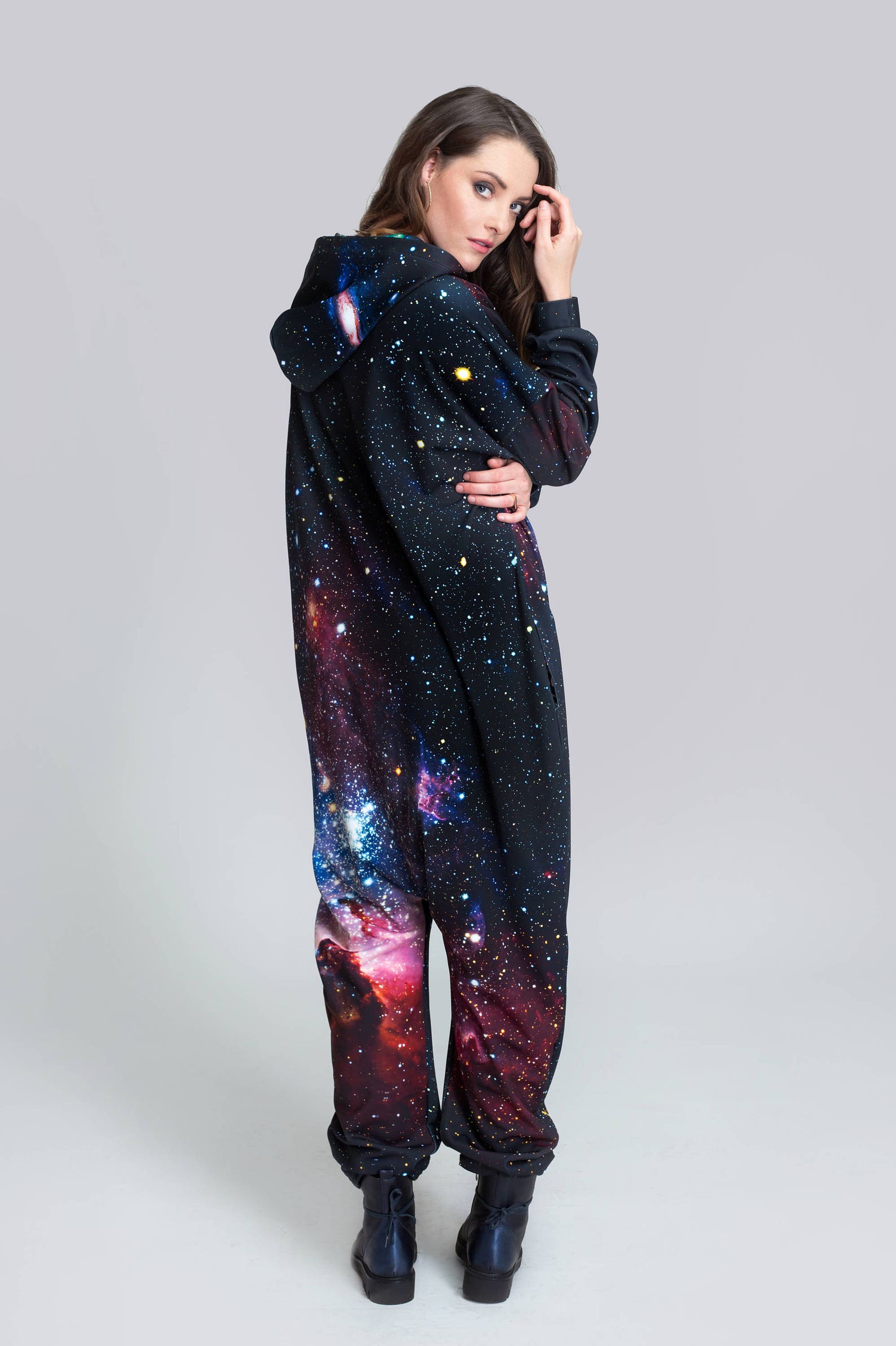 Galaxy Adult Onesie Galaxy Onesie Galaxy Jumpsuit Womens Etsy