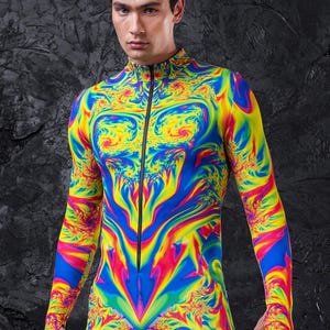 Rave Costume Men, Male Rave Bodysuit, Rave Clothing Men, LGBTQ clothing, Burning Man Costume Men, Festival Leotard Men, Sexy Man Bodysuit