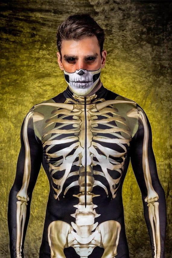 green emerald velvet dress Graveyard Gold Skeleton Costume in Black for Halloween
