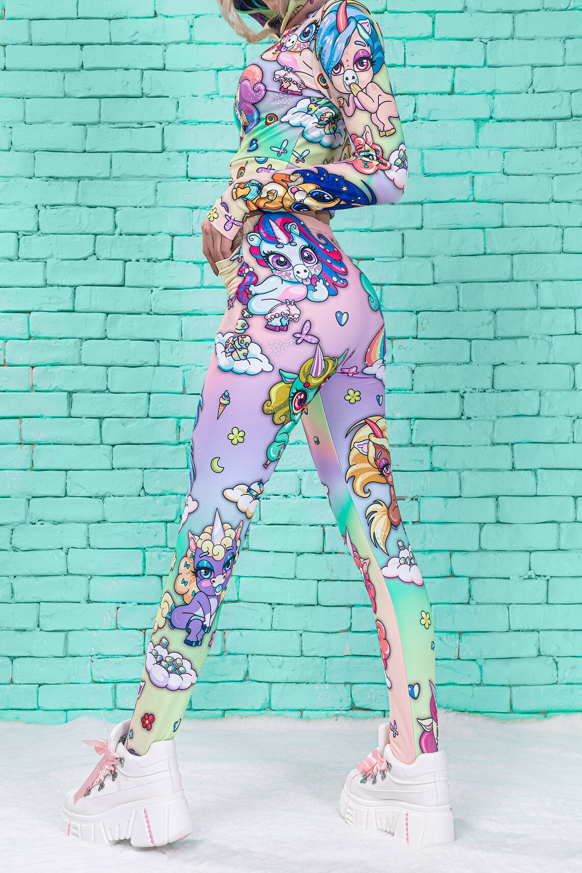 Unicorn Leggings Unicorn Costume Unicorn Clothing Colorful Etsy