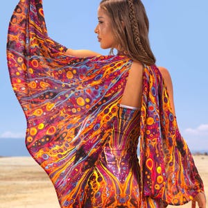 Festival Butterfly Wings, Rave Accessories, Psychedelic Sleeved Butterfly Wings, Festival Wear, Rave Accessories, Sexy Fairy Set for Woman