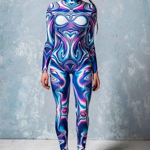 Festival Clothing Women, Burning Man Clothing Women, Festival Bodysuit Women, Psychedelic Clothing, Cyberpunk Clothing, Cyberpunk Bodysuit