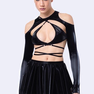 Sexy Triangle Top For Women, Rave Top Woman, Festival Shrug Top, Party Top Women, Unique Festival Outfit Woman, Sexy Black Wear For Women