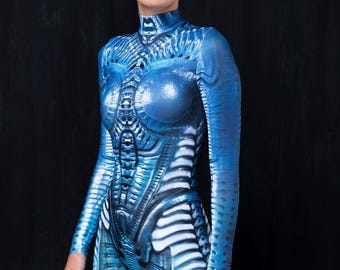Alien Costume Women, Halloween Costume Women, Women Halloween Bodysuit, Aerial Costume, Cyberpunk Costume Women, BADINKA, Couple Costume