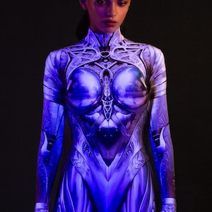 Armor Costume Woman, Halloween Costume Women, Superhero Costume Woman, Cosplay Halloween Costumes, Unique Halloween Outfit, Cyberpunk Wear image 6