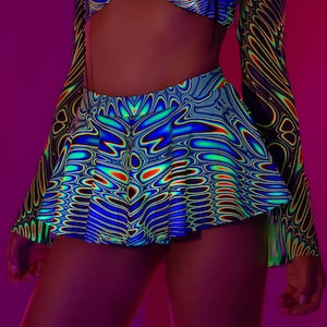 Festival Rock, Rave Outfit Frau, Festival Rock Frau, Rave Kurzer Rock, Sexy Rock Frau, Disco Kurzer Rock Frau, Disco Rave Rock Frau