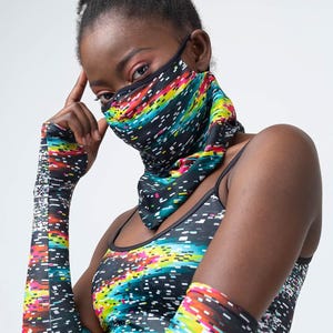 Bandana Face Mask Asults, Bandana Face Scarf, Cool Face Mask, Designer Bandana Face Mask, Festival Bandana Mask, Psychedelic Bandana Mask